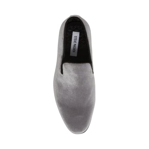 Madden Men's Laight Slip-On Loafer, Silver Velvet, Size 10.5