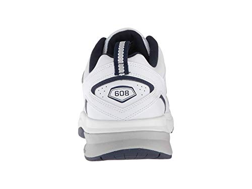 Men's 608 V5 Casual Comfort Cross Trainer, White/Navy, 11 Wide