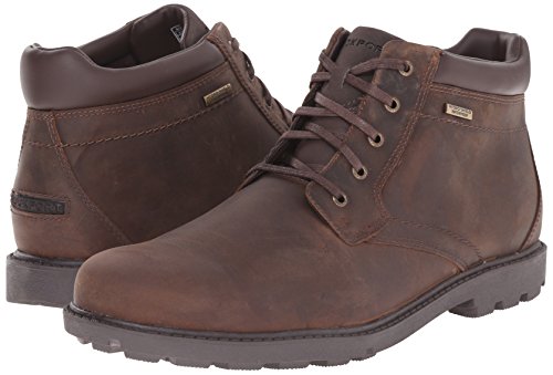 Mens Storm Surge Water Proof Plain Toe chukka boots, Tan, 9.5 US