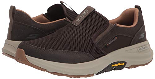 Men's Go Walk Outdoor-Athletic Slip-On Trail Hiking Shoes with Air Cooled Memory Foam Sneaker, Brown, 10 X-Wide