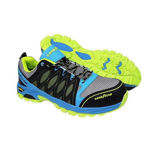 1503 S1 - SRA - safety shoes / work shoes / sandals - metal free "gyshu1503" Black / Blue / Green (48 EU/ 15 US, Grün/Schwarz)