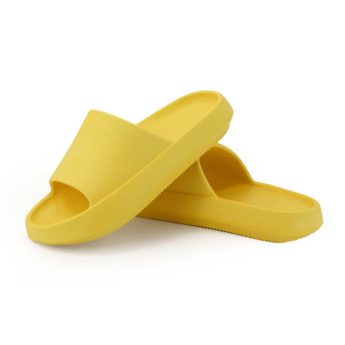 Slippers for Women and Men Ultra Comfort Non-Slip Shower Sandals Indoor and Outdoor Use Quick Drying Pool Party Home (Yellow, Adult, Women, 7.5, Numeric, US Footwear Size System, Medium)