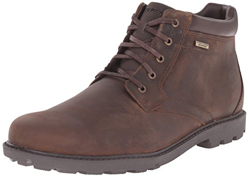 Mens Storm Surge Water Proof Plain Toe chukka boots, Tan, 9.5 US