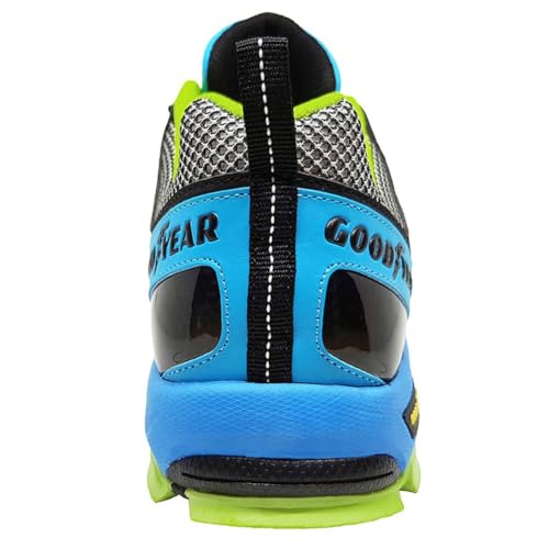 1503 S1 - SRA - safety shoes / work shoes / sandals - metal free "gyshu1503" Black / Blue / Green (48 EU/ 15 US, Grün/Schwarz)