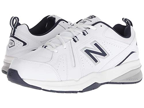 Men's 608 V5 Casual Comfort Cross Trainer, White/Navy, 11 Wide