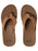 Men's Carver Suede 3 Point Flip Flop Athletic Sandal, Tan/Solid, 11 M US