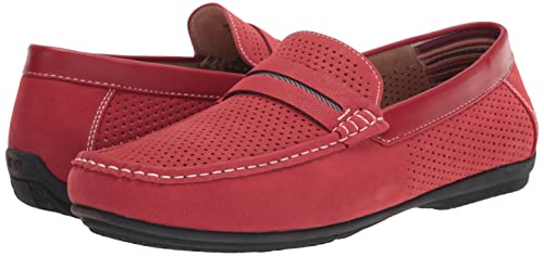 Mens Corby Slip on Driving Style Loafer, Red, 10 US