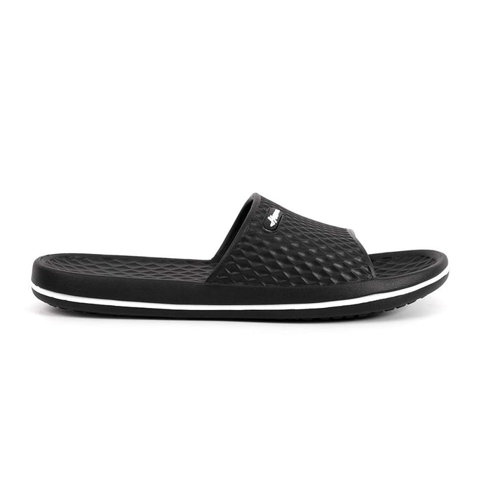 Mens Bathroom Shower Slippers Indoor Home Beach Non Slip Sandal (11 M US, Black/MB)