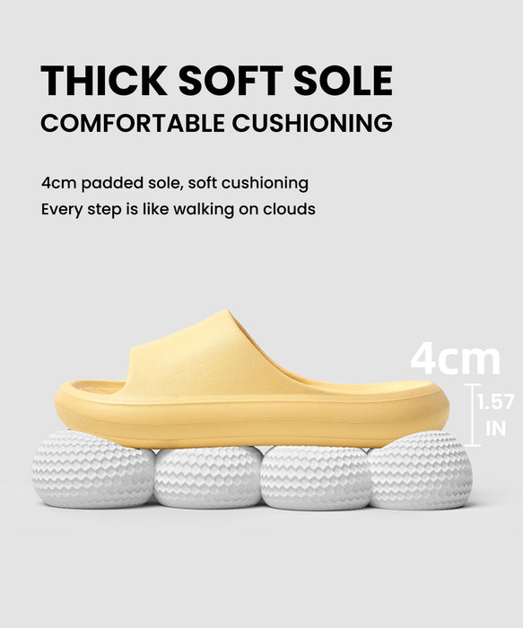 Slides for Women and Men, Soft Comfortable Sandals for Indoor and Outdoor, Lightweight Thick Non Slip Sole Bathroom Shower Shoes Slippers