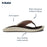 Men's Beach Sandals, Quick-Dry Flip-Flop Slides, Water Resistant Suede Lining & Wet Grip Soles, Soft Comfort Fit & Arch Support, Dk Wood/Dk Wood, 11