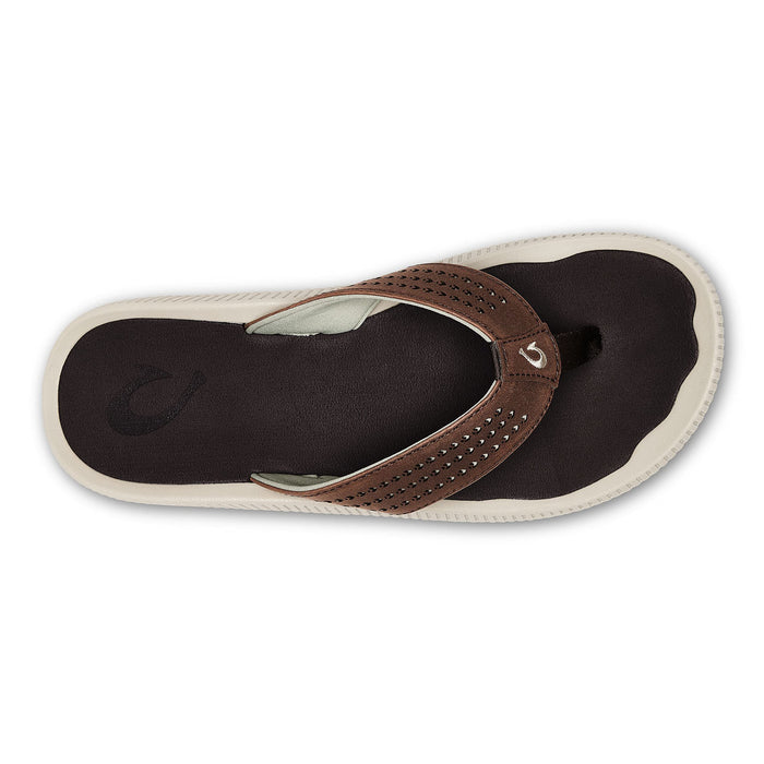 Men's Beach Sandals, Quick-Dry Flip-Flop Slides, Water Resistant Suede Lining & Wet Grip Soles, Soft Comfort Fit & Arch Support, Dk Wood/Dk Wood, 11