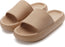 Slides for Women and Men Unisex Soft Foam Pillow Slippers House Shower Home Sandals Shoes Size 11 Comfy Cushioned Thick Sole 44-45 Brown